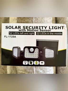 Unk Solar Security Light - Black and White Motion Sensor Outdoor LED